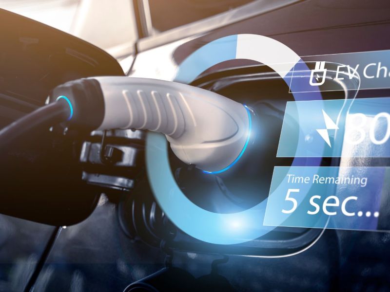 Elektroauto beim Laden.