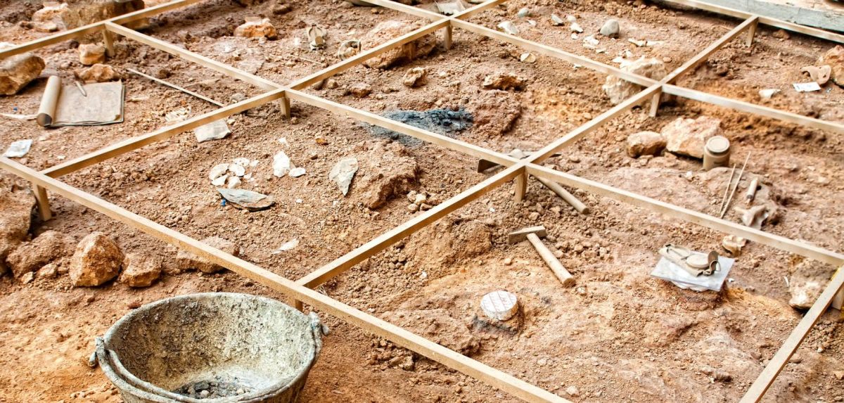 Archäologische Ausgrabung.