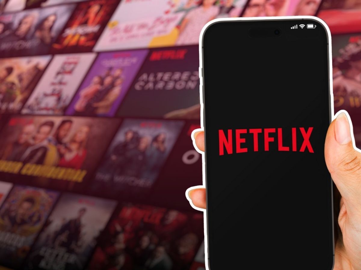 Netflix-Logo auf einem Smartphone