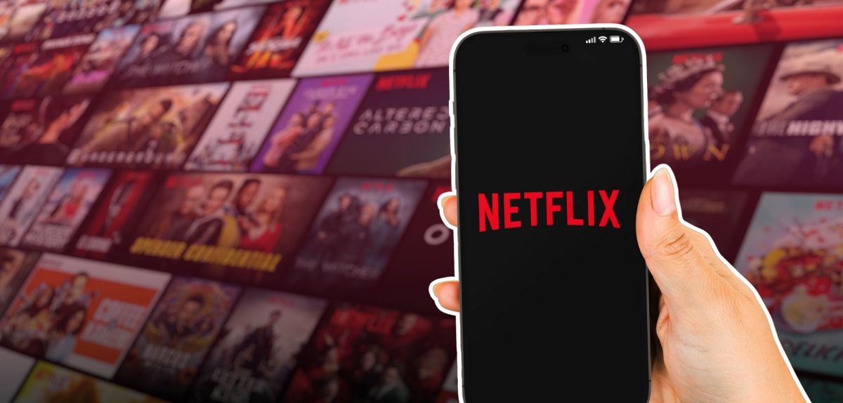 Netflix-Logo auf einem Smartphone