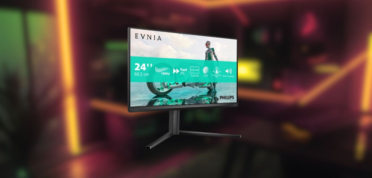 Ein Philips Evnia 24M2N3200AM-Monitor.
