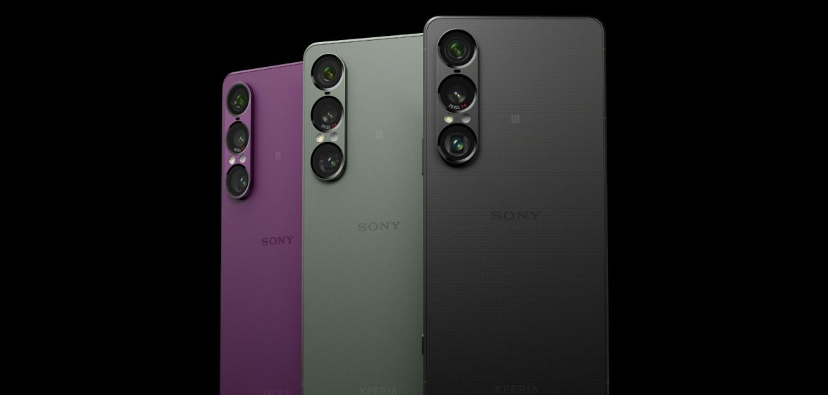 Drei Sony Xperia 1 VII in verschiedenen Farben.