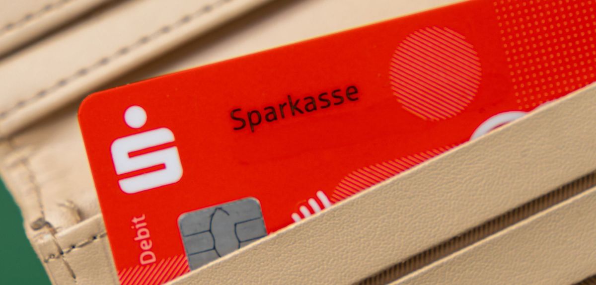 Sparkassen-Karte in einem Geldbeutel